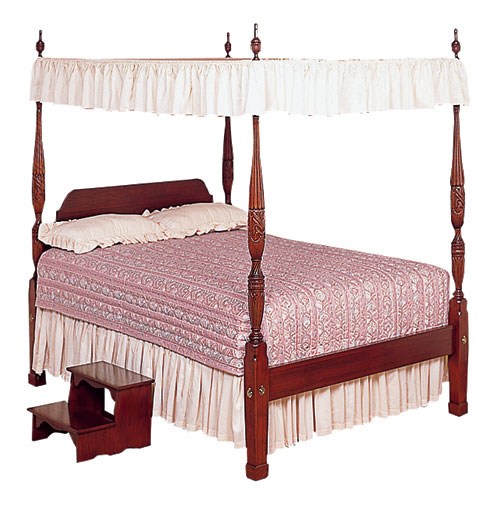 cherry rice carved high post bed bedroom furniture made in the USA